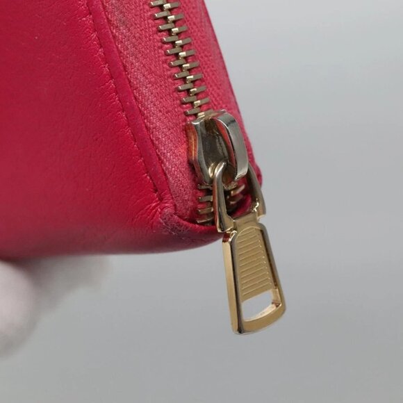 SAINT LAURENT Long Wallet Leather Pink Gold Auth yk19456 - Picture 12 of 16